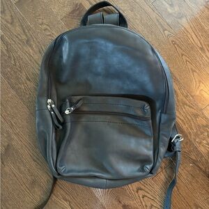 Roots leather backpack